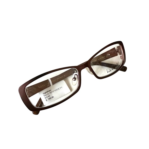 NWT $199 Nicole Miller Women’s New Wave Glasses in Brown Clash - Picture 2 of 8